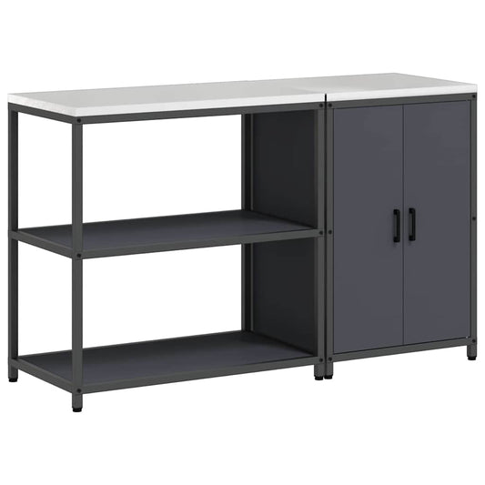 vidaXL Σετ Αποθήκευσης Κουζίνας 2 pcs Ανθρακί 150 x 50 x 92 εκ.