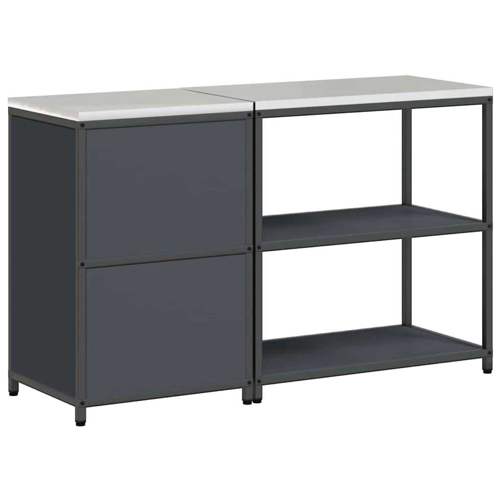 vidaXL Σετ Αποθήκευσης Κουζίνας 2 pcs Ανθρακί 150 x 50 x 92 εκ.