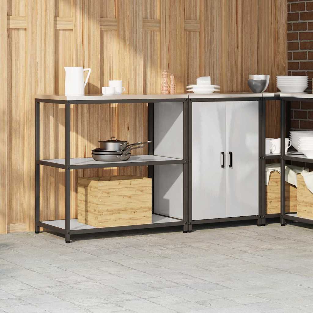 vidaXL Σετ Αποθήκευσης Κουζίνας HATTEM 2 pcs Ασημί Ανοξείδωτο Ατσάλι