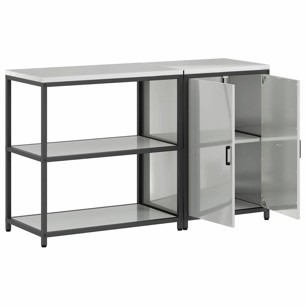 vidaXL Σετ Αποθήκευσης Κουζίνας HATTEM 2 pcs Ασημί