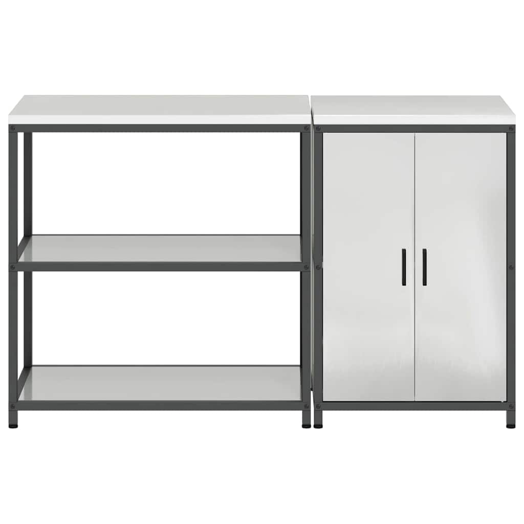 vidaXL Σετ Αποθήκευσης Κουζίνας HATTEM 2 pcs Ασημί