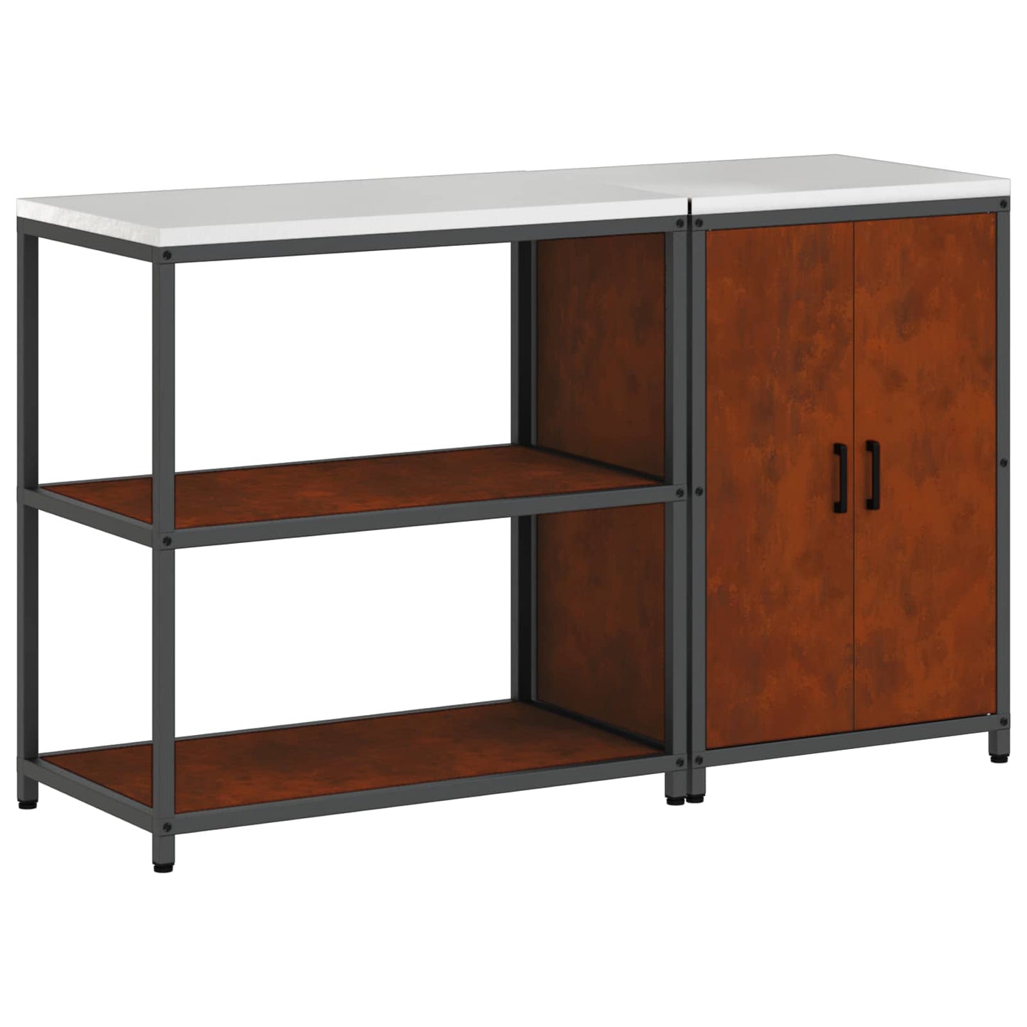 vidaXL Σετ Αποθήκευσης Κουζίνας 2 pcs Σκ rusty 150 x 50 x 92 εκ.