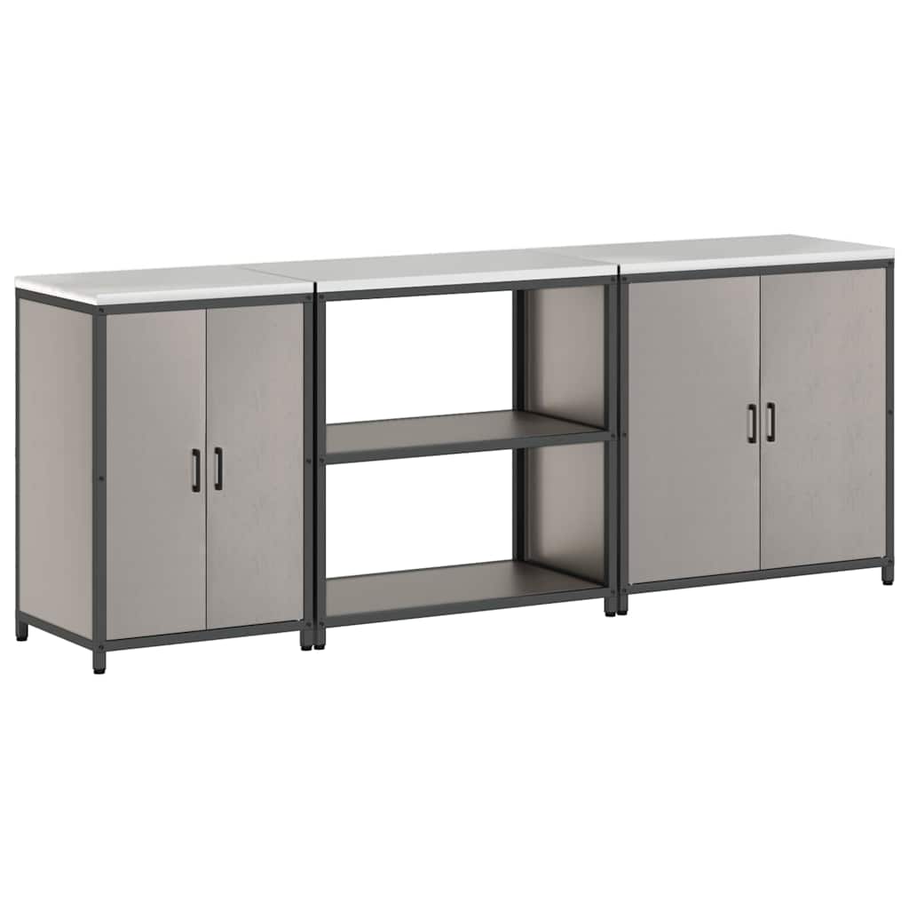 vidaXL Σετ Αποθήκευσης Κουζίνας 3 pcs Σκ rusty 210 x 50 x 92 εκ