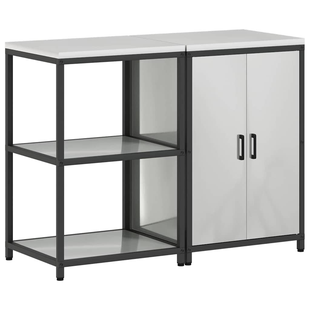 vidaXL Σετ Αποθήκευσης Κουζίνας HATTEM 2 pcs Ασημί