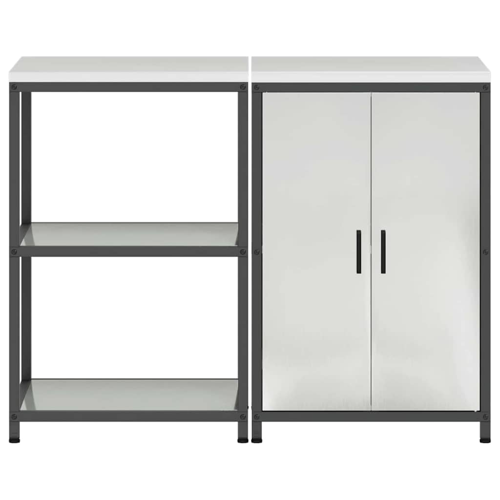 vidaXL Σετ Αποθήκευσης Κουζίνας HATTEM 2 pcs Ασημί
