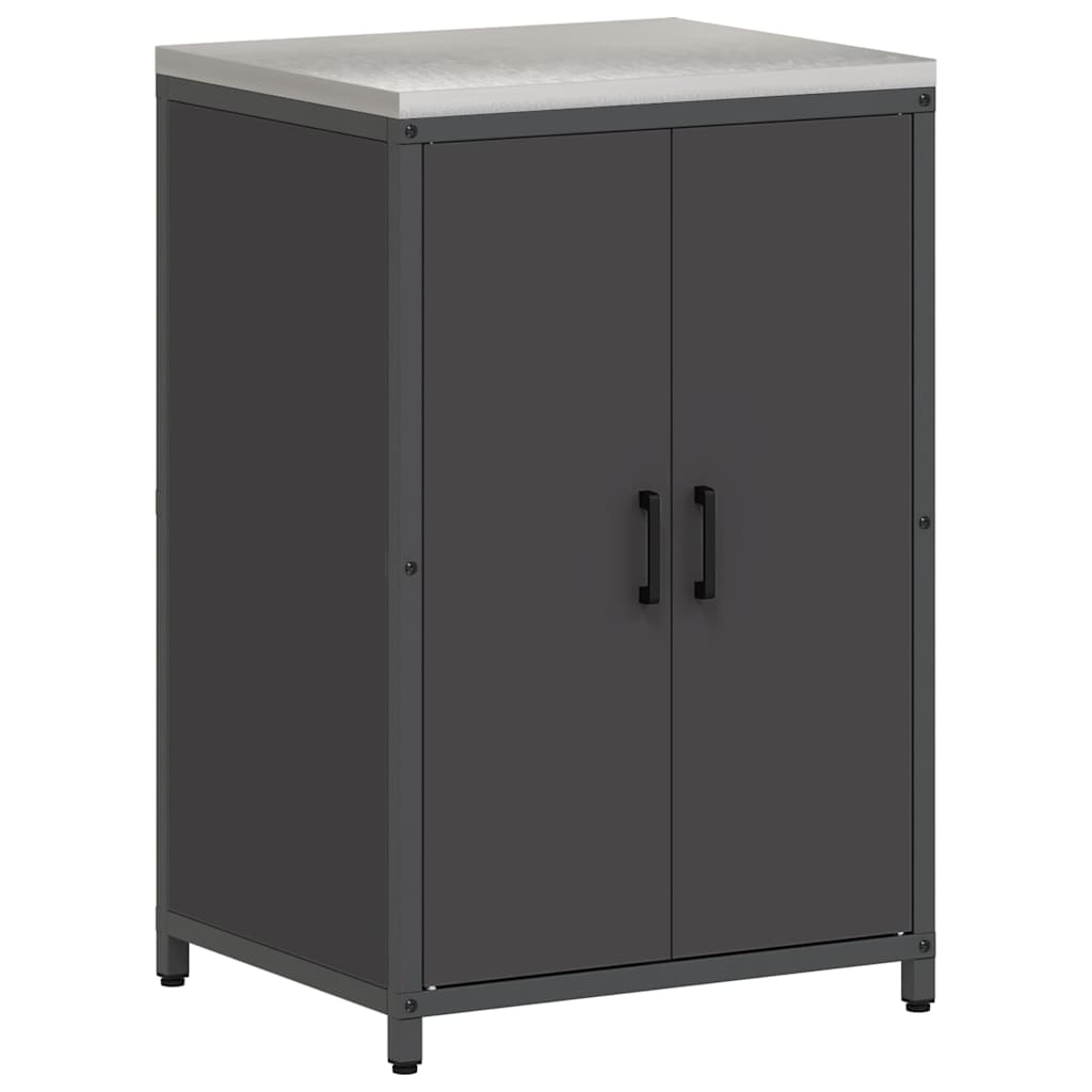 vidaXL Σετ Αποθήκευσης Κουζίνας με ράφι Άλλο 3 pcs Μαύρο 210 x 50 x 92 εκ