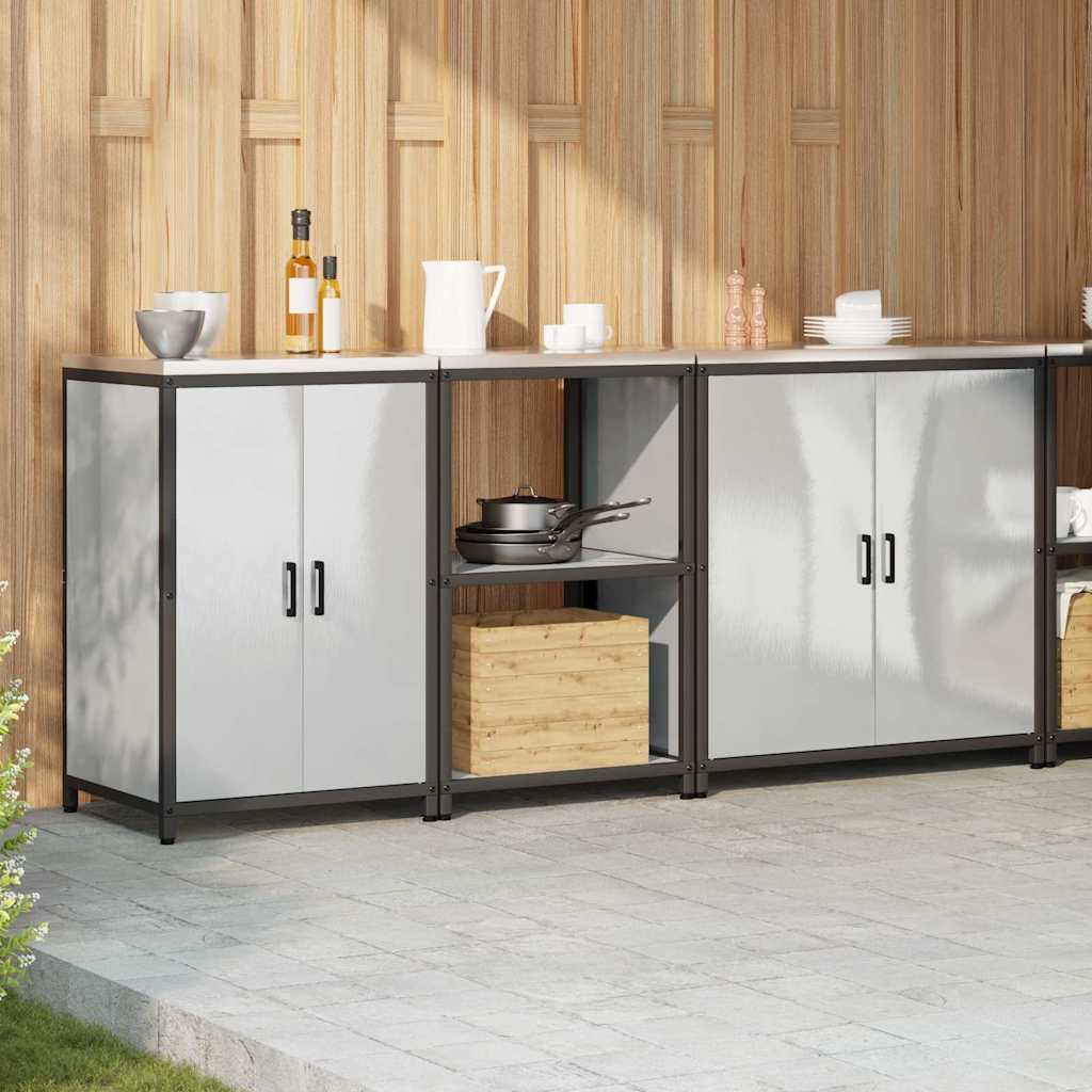 vidaXL Σετ Αποθήκευσης Κουζίνας HATTEM 3 pcs Ασημί Ανοξείδωτο Ατσάλι