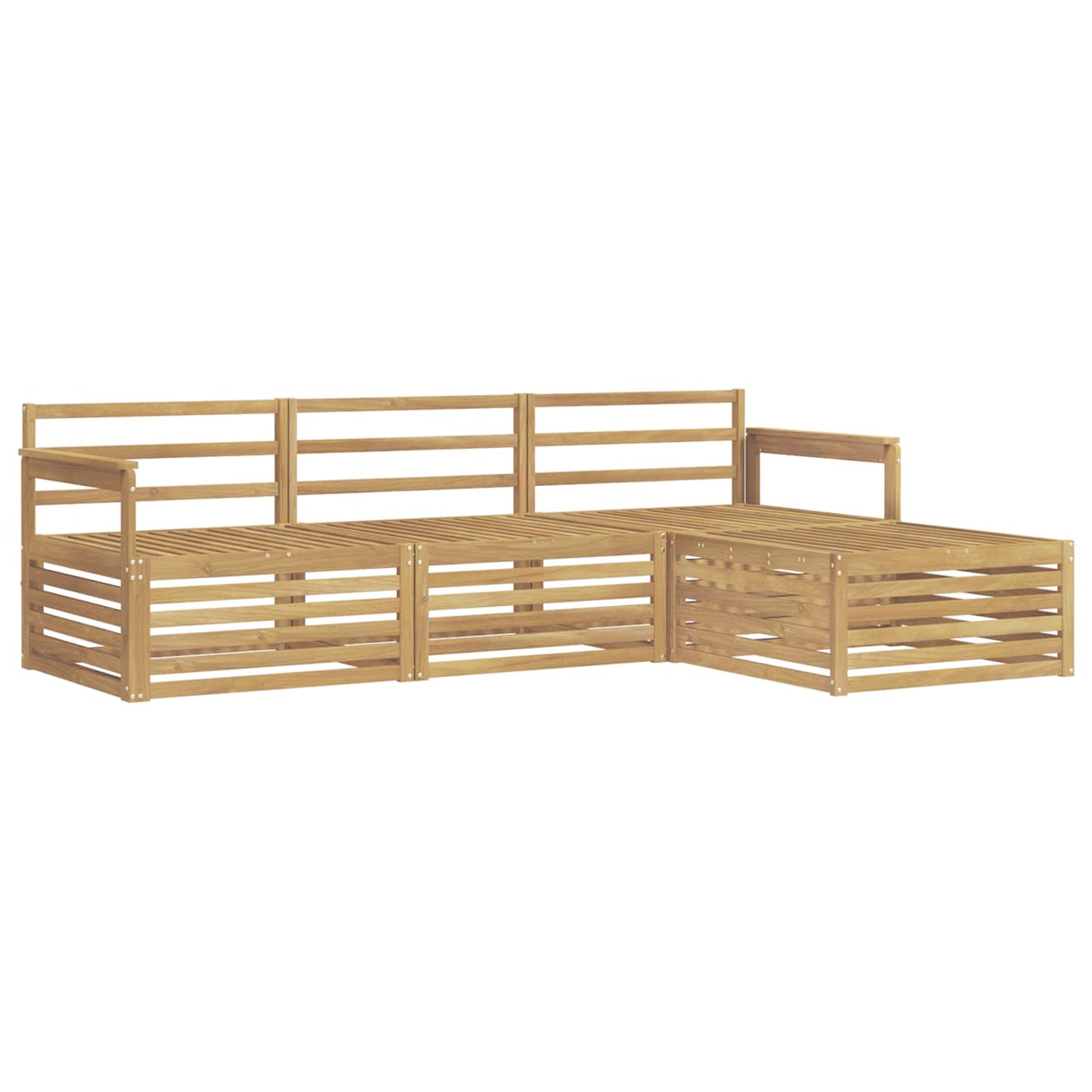 vidaXL Σειρά Καναπέ Εξωτερικού 5 pcs Στερεό Ξύλο Ακακίας
