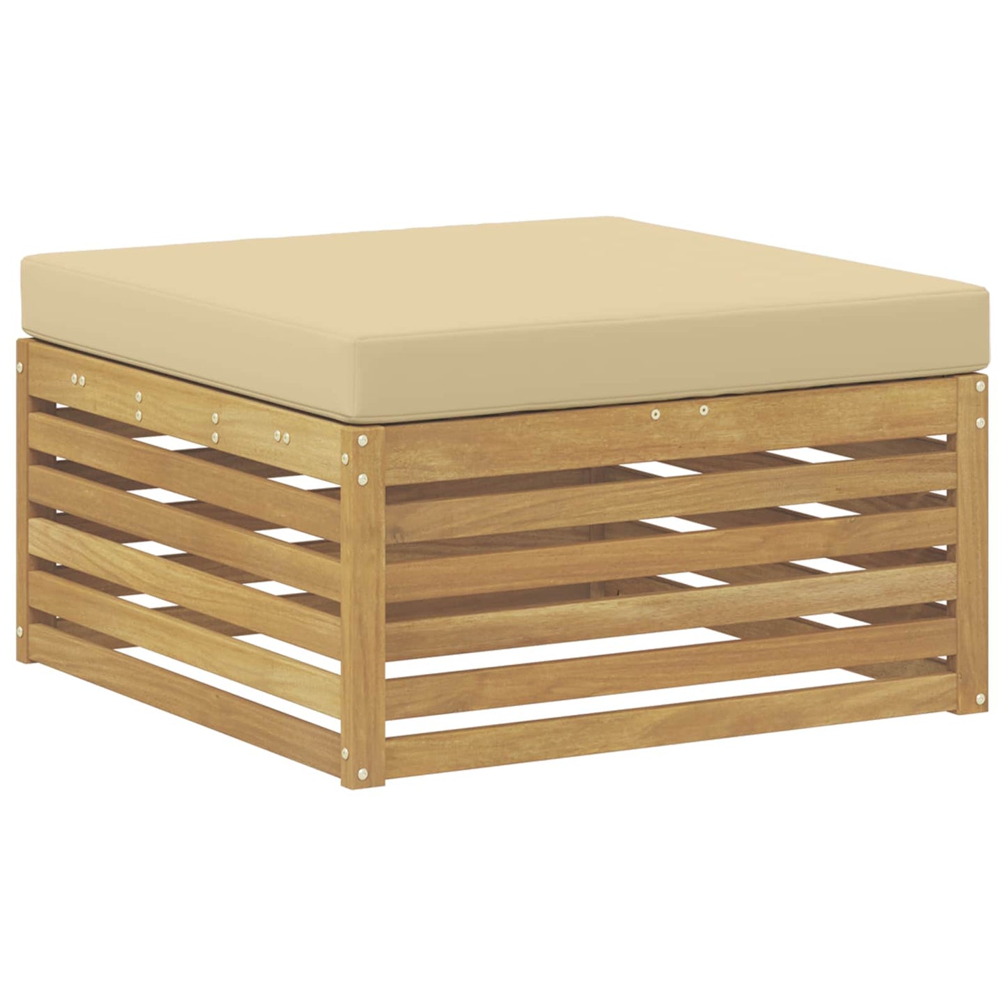 vidaXL Σειρά Καναπέ Εξωτερικού 6 pcs Λευκό και Μπεζ 79 x 79 x 37 εκ