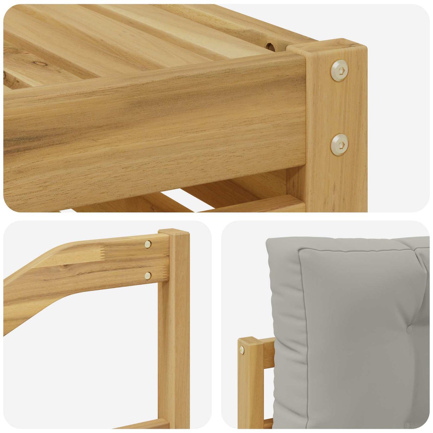 vidaXL Σειρά Καναπέ Εξωτερικού με μαξιλάρι 5 pcs