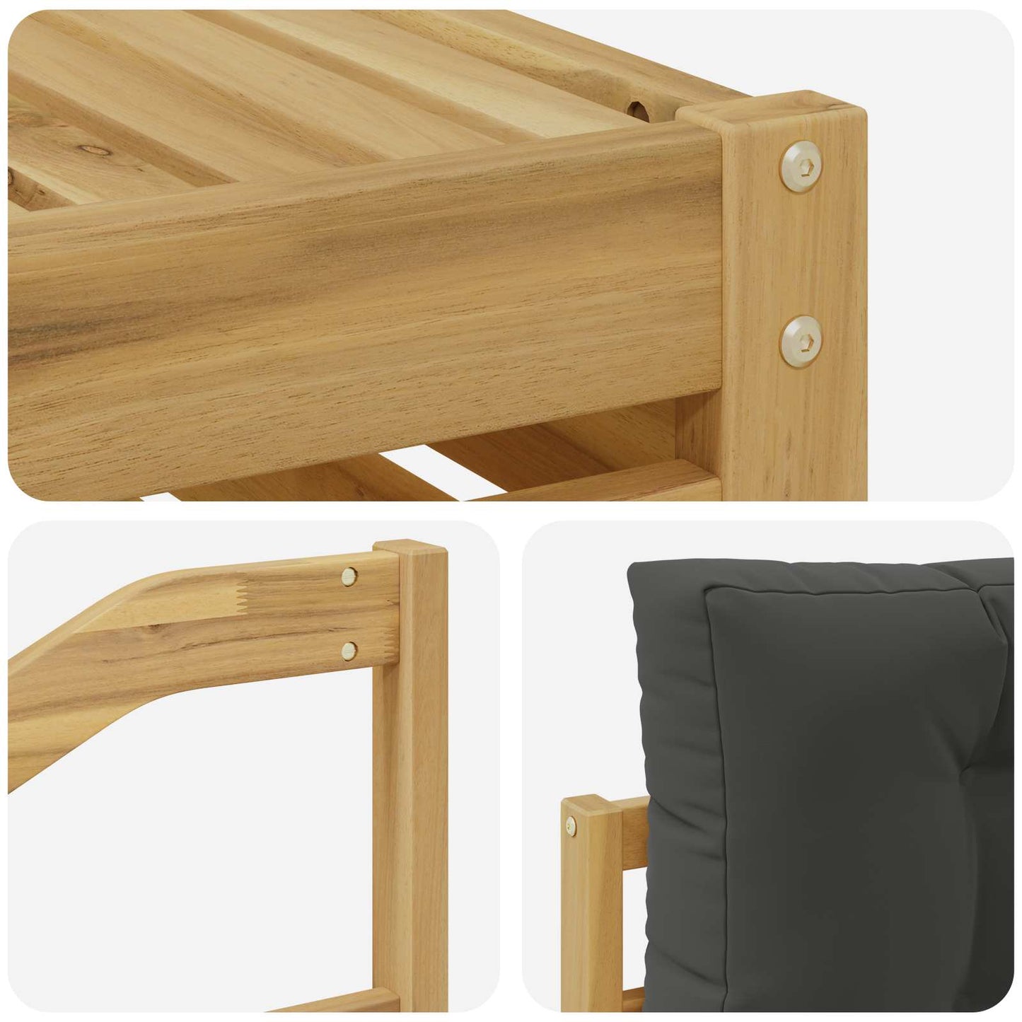 vidaXL Σειρά Καναπέ Εξωτερικού 6 pcs Άσπρο και Ανθρακί