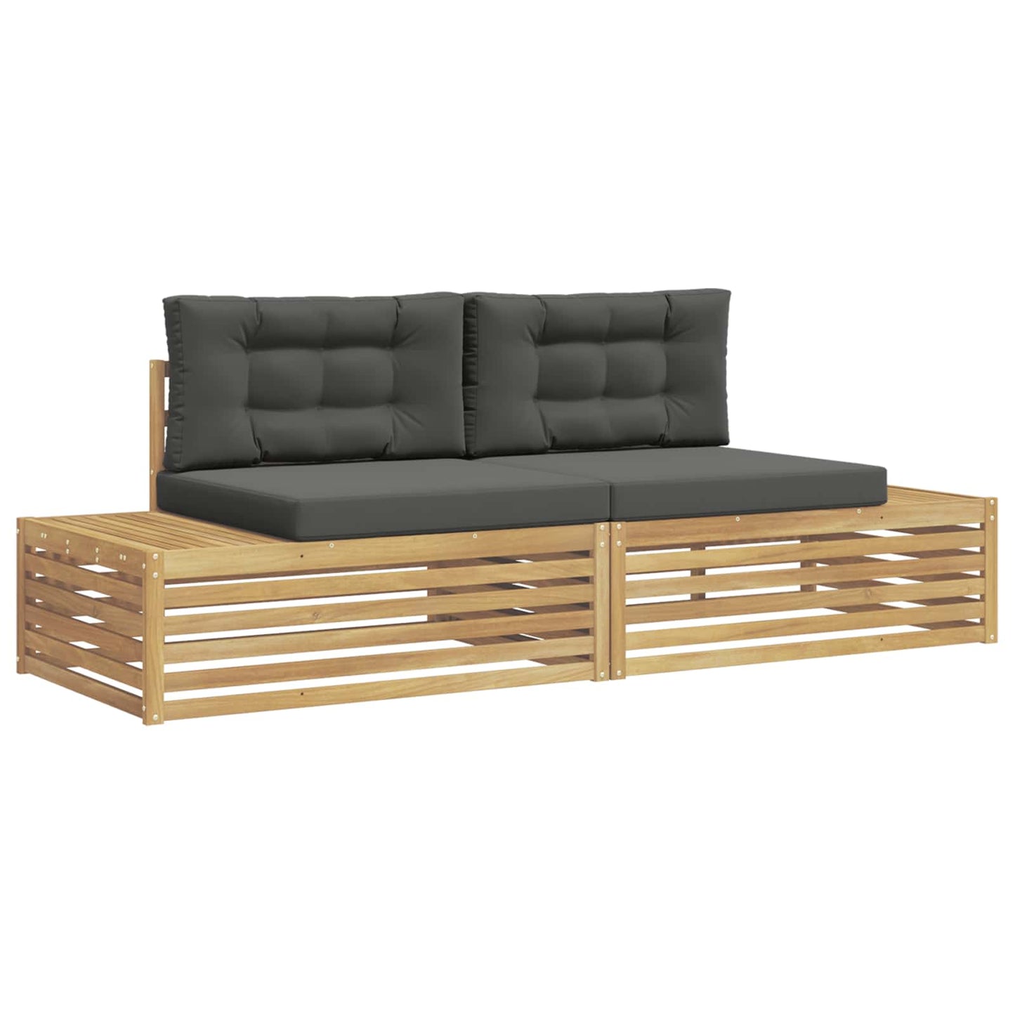 vidaXL Σειρά Καναπέ Εξωτερικού Λευκό 230,5 x 83 x 73 εκ Πολυεστέρας