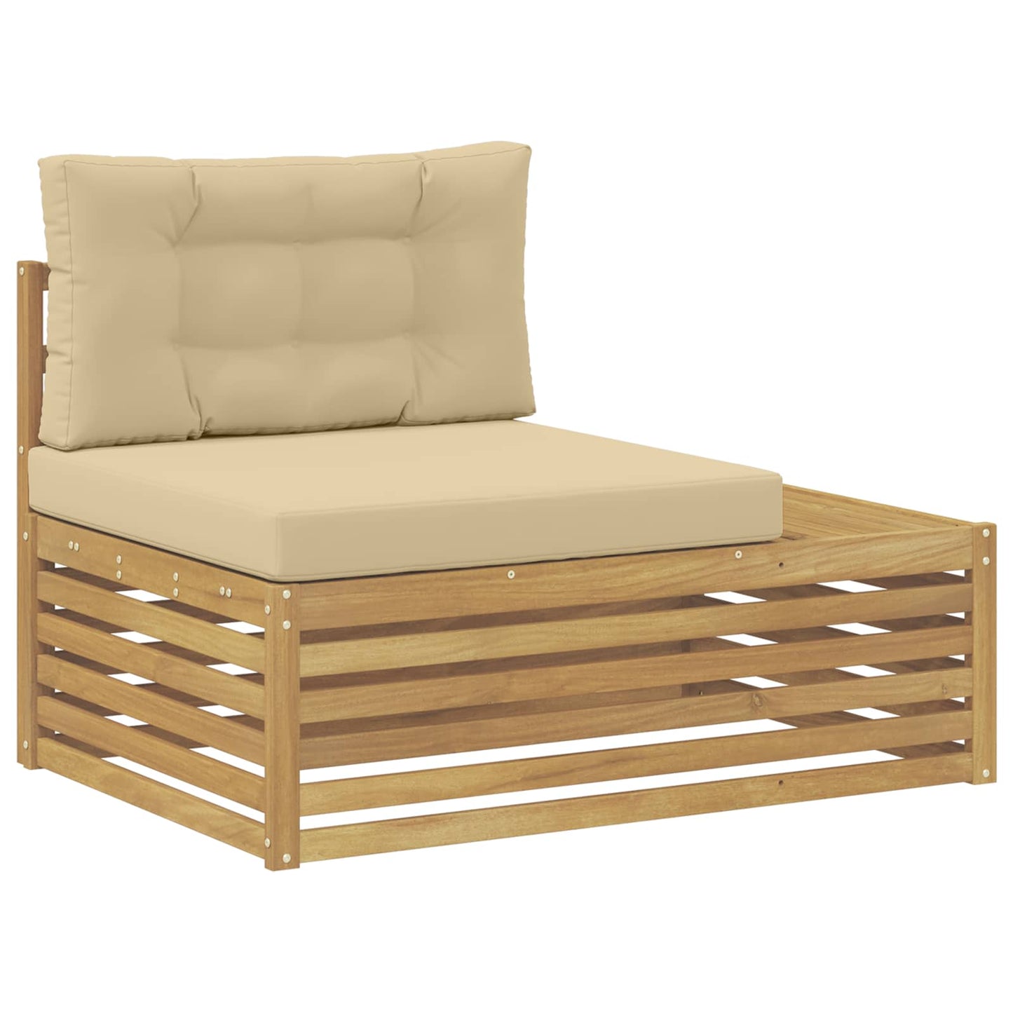vidaXL Σειρά Καναπέ Εξωτερικού Λευκό 230,5 x 83 x 73 εκ Πολυεστέρας