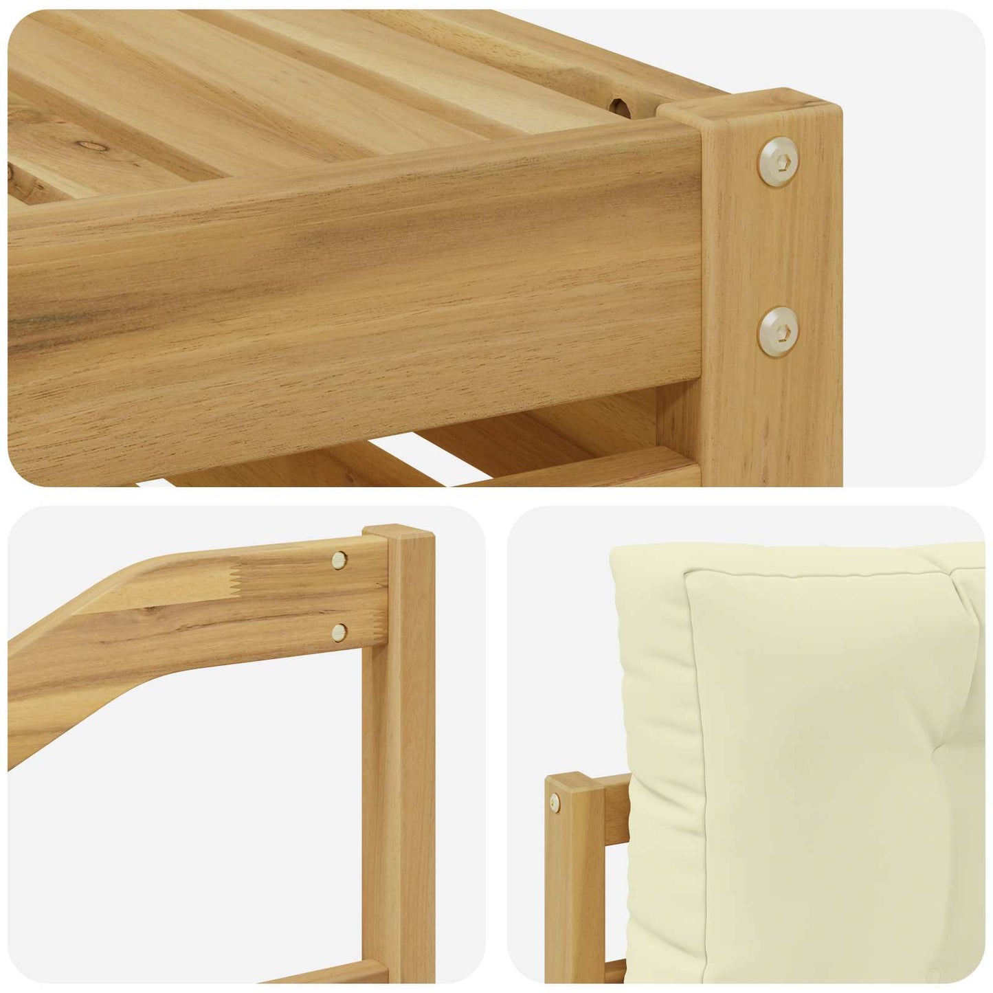 vidaXL Σειρά Καναπέ Εξωτερικού 10 pcs Λευκό και Κρεμ Πολυεστέρας
