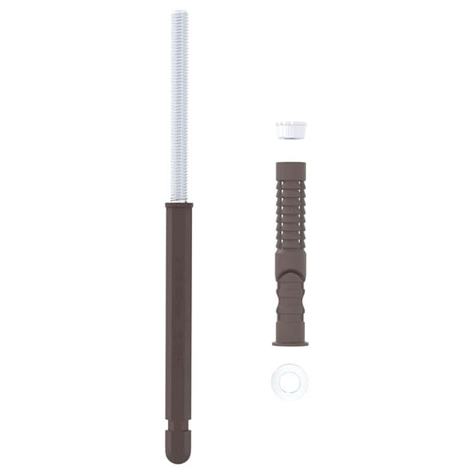 vidaXL Βραχίονες Floating Shelf 12 pcs Καφέ Ø10 x 170 mm Ατσάλι