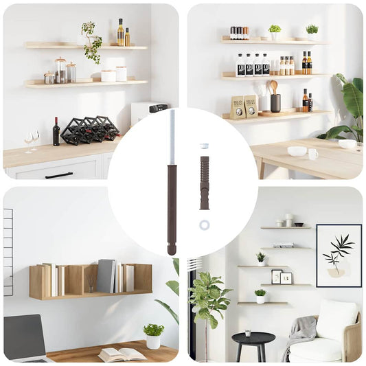 vidaXL Βραχίονες Floating Shelf 12 pcs Καφέ Ø12 x 190 mm Ατσάλι