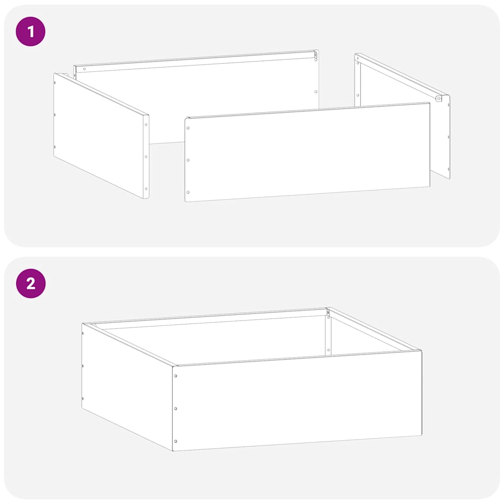 vidaXL Περίγραμμα γκαζόν 6 τμχ. 40 x 40 x 13 cm Ατσάλι Ελιά Πράσινη
