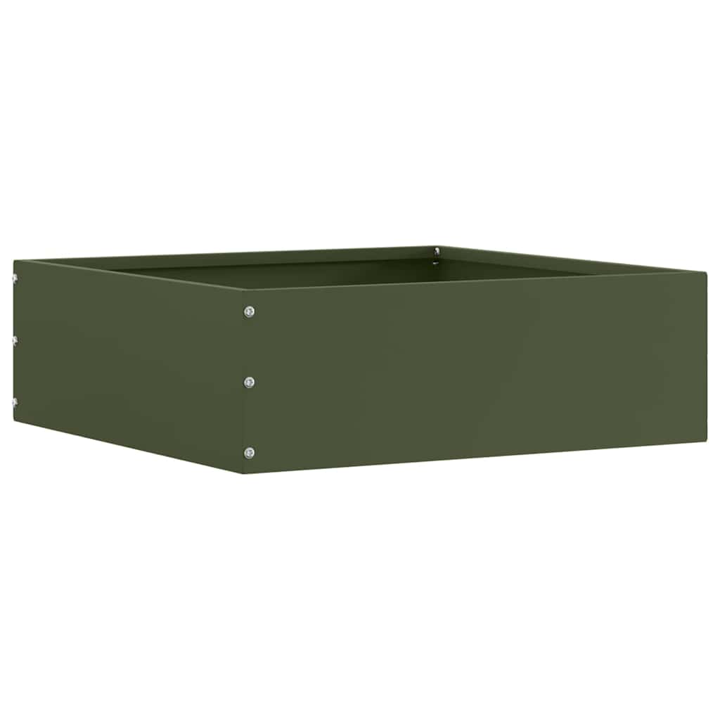vidaXL Περίγραμμα γκαζόν 6 τμχ. 40 x 40 x 13 cm Ατσάλι Ελιά Πράσινη