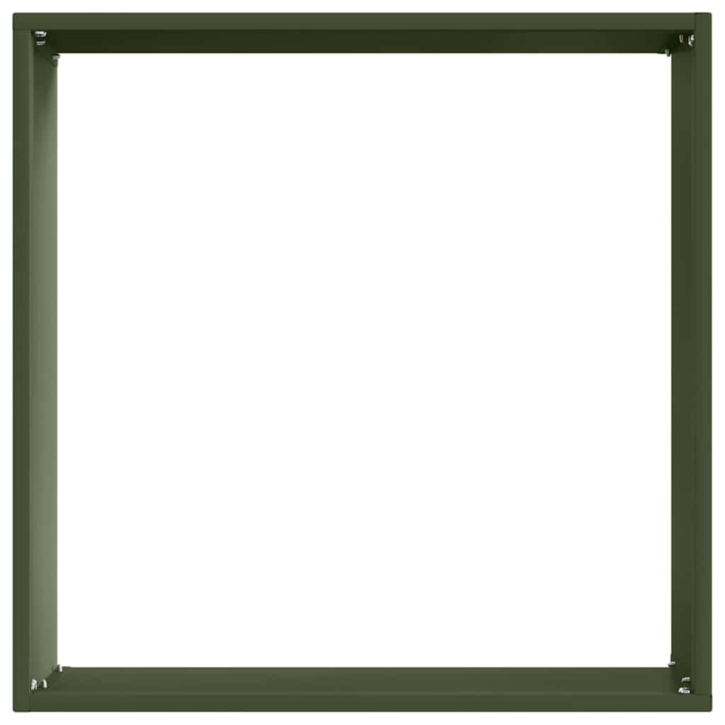 vidaXL Περίγραμμα γκαζόν 6 τμχ. 40 x 40 x 13 cm Ατσάλι Ελιά Πράσινη