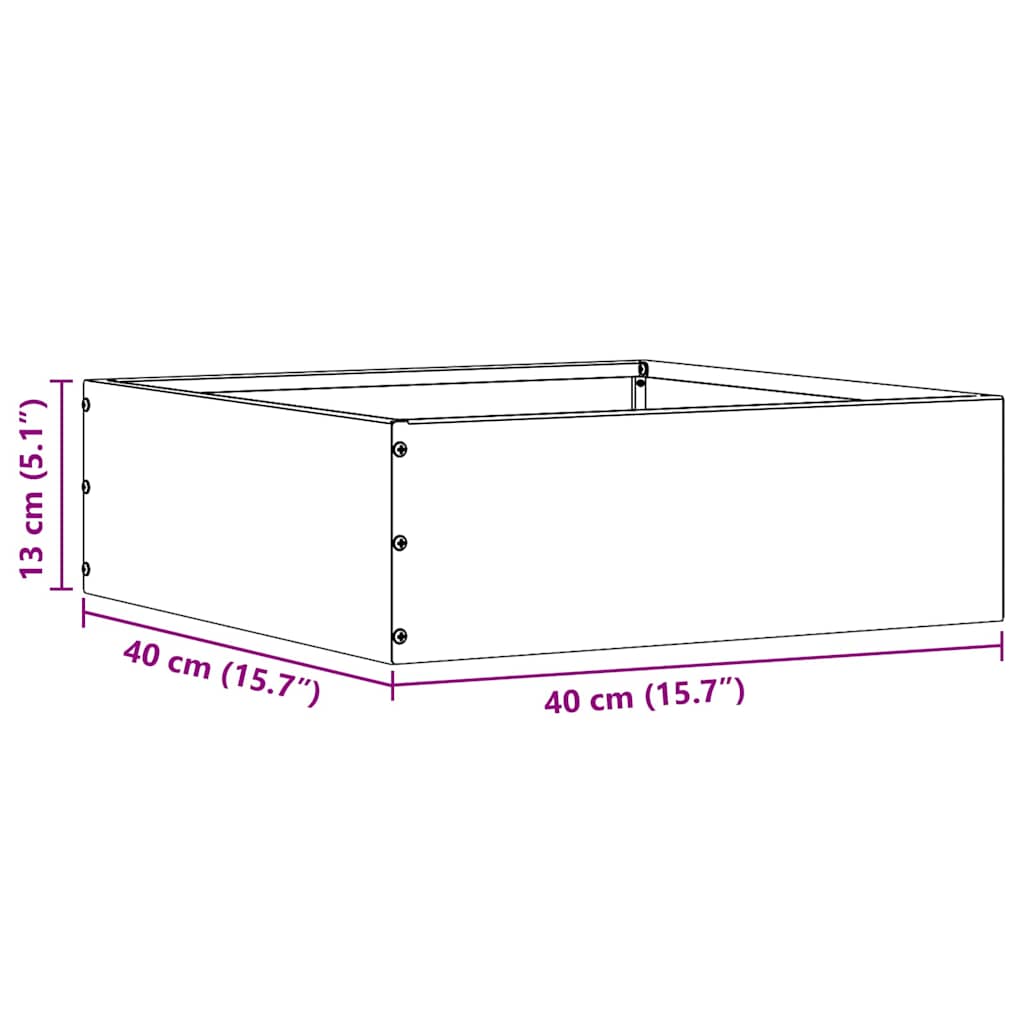 vidaXL Περίγραμμα γκαζόν Ασημί 40 x 40 x 13 cm Επικαλυμμένος Χάλυβας
