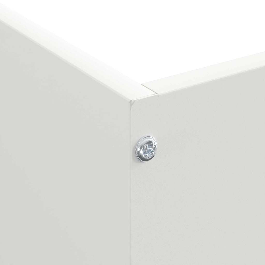 vidaXL Περίγραμμα γκαζόν 6 pcs Λευκό 50 x 50 x 13 εκ Ατσάλι