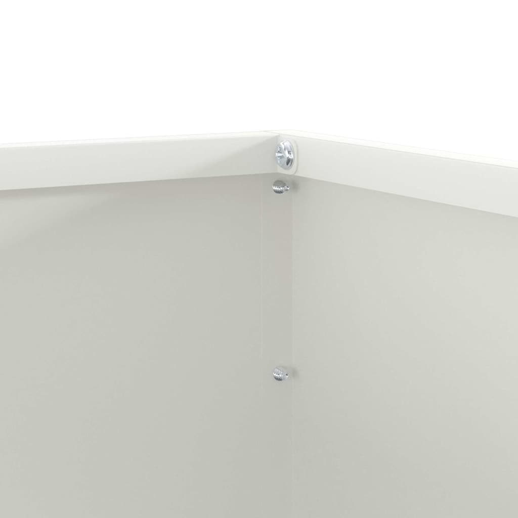 vidaXL Περίγραμμα γκαζόν 6 pcs Λευκό 50 x 50 x 13 εκ Ατσάλι