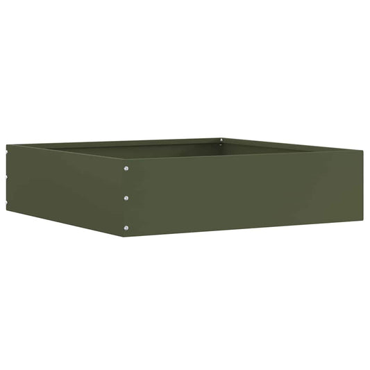 vidaXL Περίγραμμα γκαζόν Λαδί 50 x 50 x 13 εκ Ατσάλι