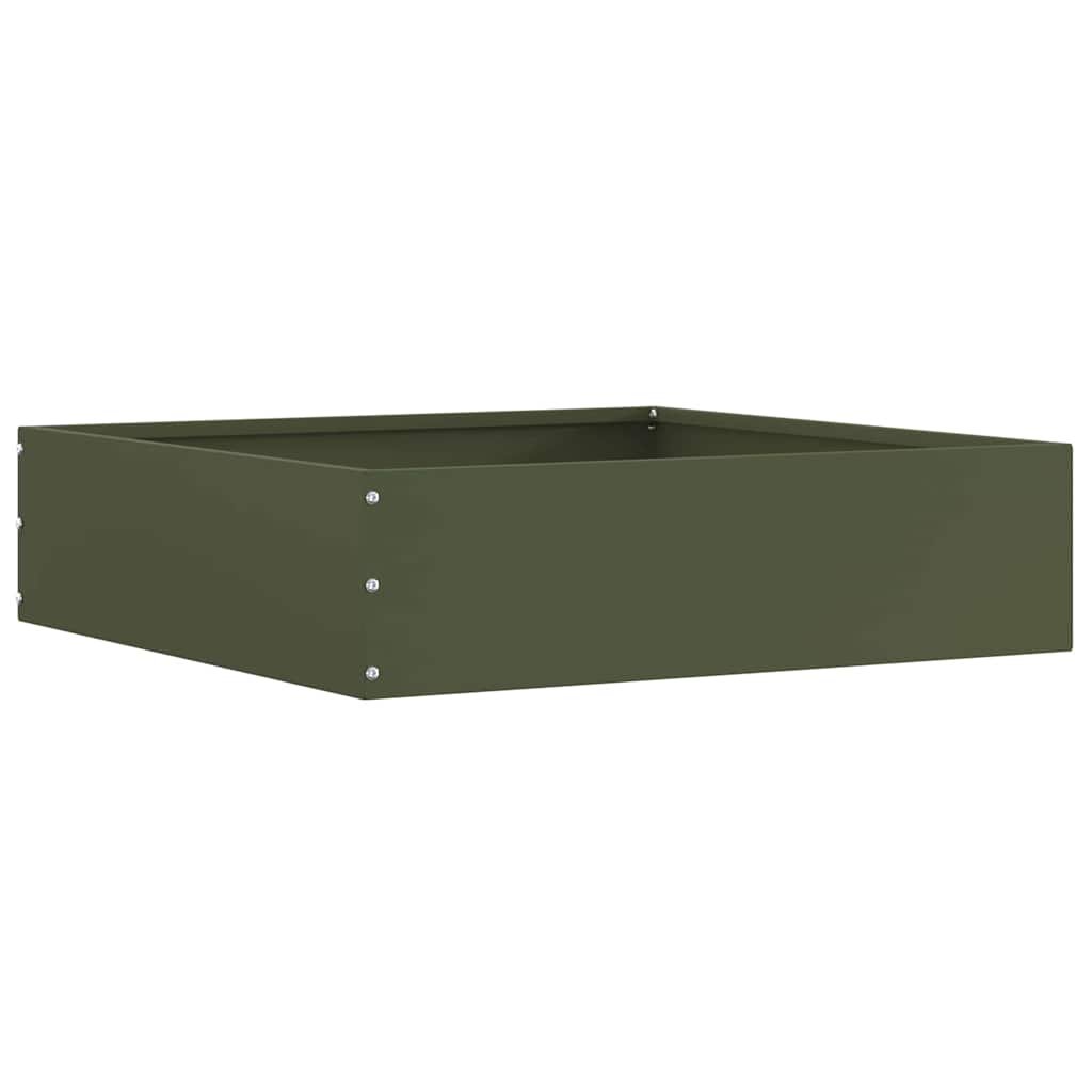 vidaXL Περίγραμμα γκαζόν 6 pcs Ελιά Πράσινη 50 x 50 x 13 εκ Ατσάλι