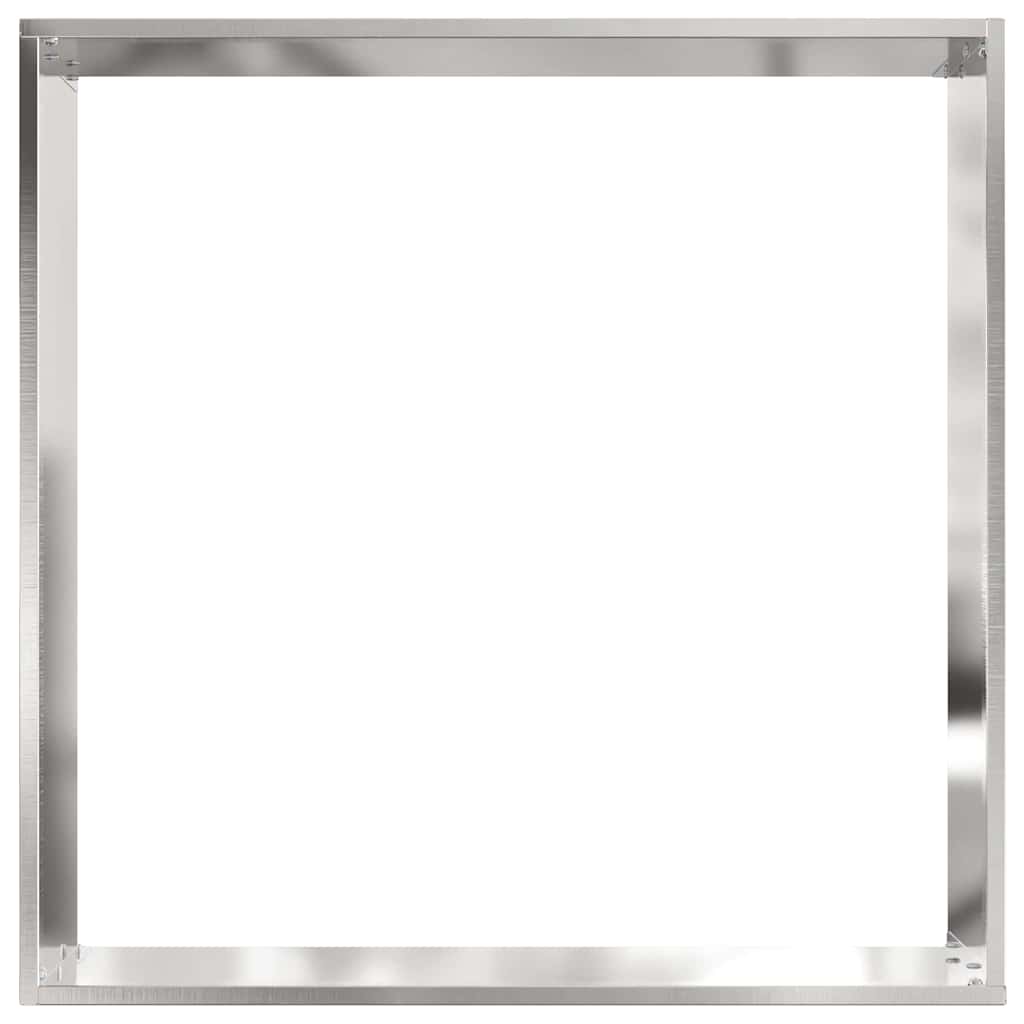 vidaXL Περίγραμμα γκαζόν Ασημί 50 x 50 x 13 εκ Ανοξείδωτο ατσάλι