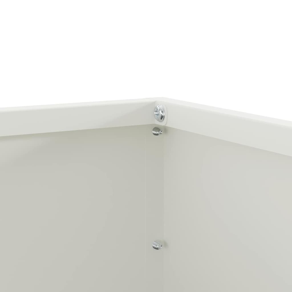 vidaXL Περίγραμμα γκαζόν Λευκό 60 x 60 x 13 εκ Ατσάλι
