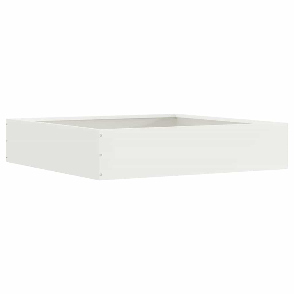 vidaXL Περίγραμμα γκαζόν Λευκό 60 x 60 x 13 εκ Ατσάλι