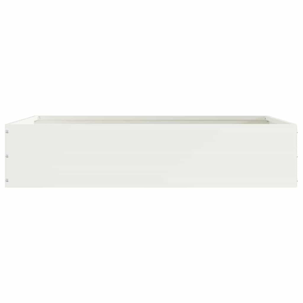 vidaXL Περίγραμμα γκαζόν Λευκό 60 x 60 x 13 εκ Ατσάλι