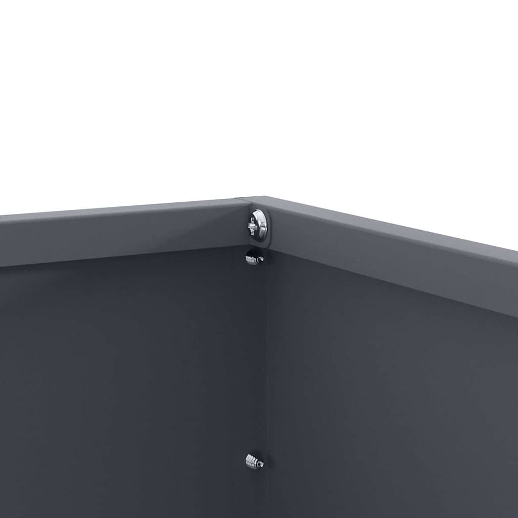 vidaXL Περίγραμμα γκαζόν Ανθρακί 60 x 60 x 13 εκ Ατσάλι