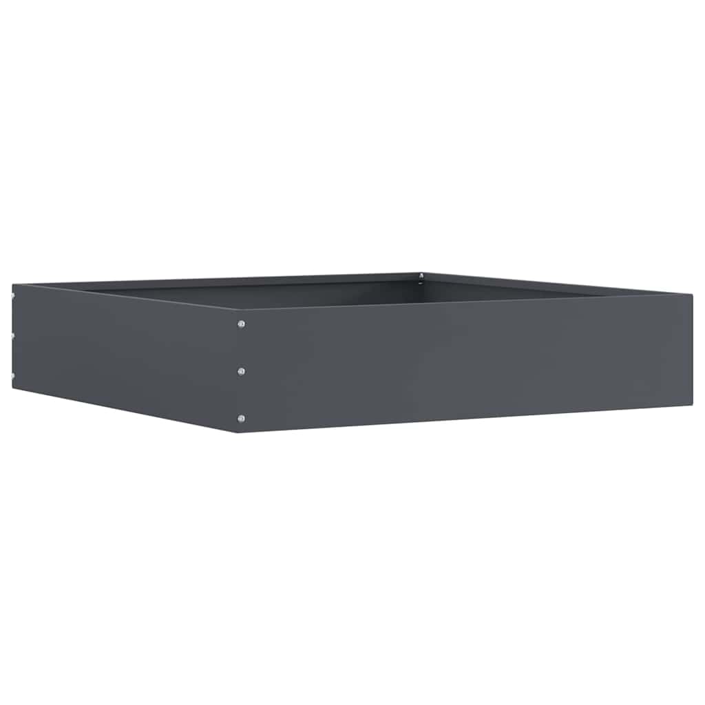 vidaXL Περίγραμμα γκαζόν Ανθρακί 60 x 60 x 13 εκ Ατσάλι