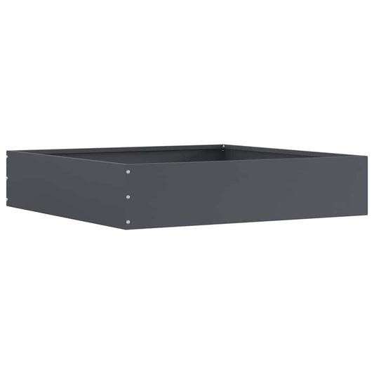 vidaXL Περίγραμμα γκαζόν Ανθρακί 60 x 60 x 13 εκ Ατσάλι