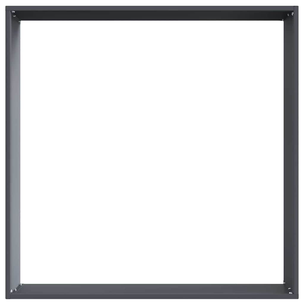 vidaXL Περίγραμμα γκαζόν Ανθρακί 60 x 60 x 13 εκ Ατσάλι