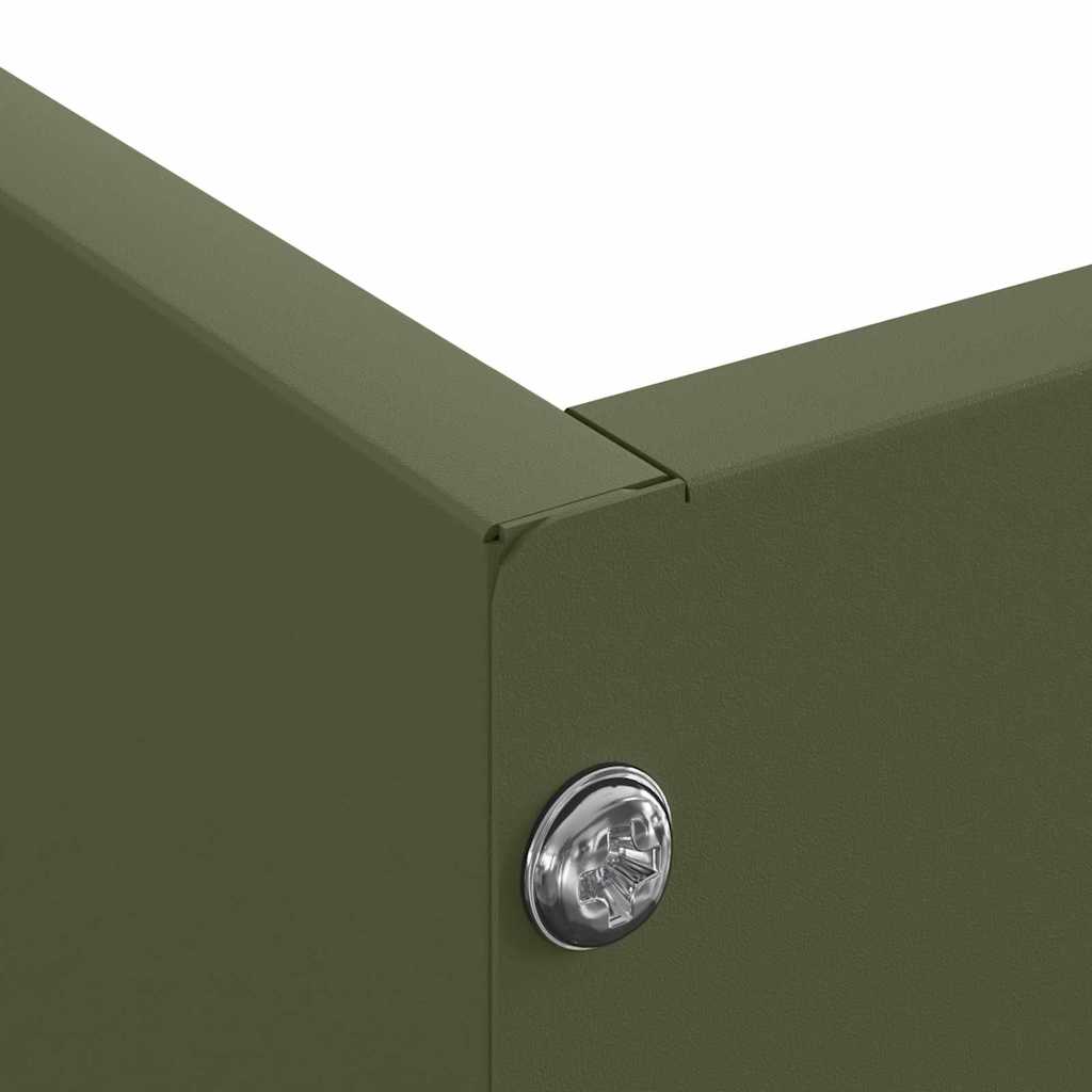 vidaXL Περίγραμμα γκαζόν Ελιά Πράσινη 60 x 60 x 13 εκ Ατσάλι