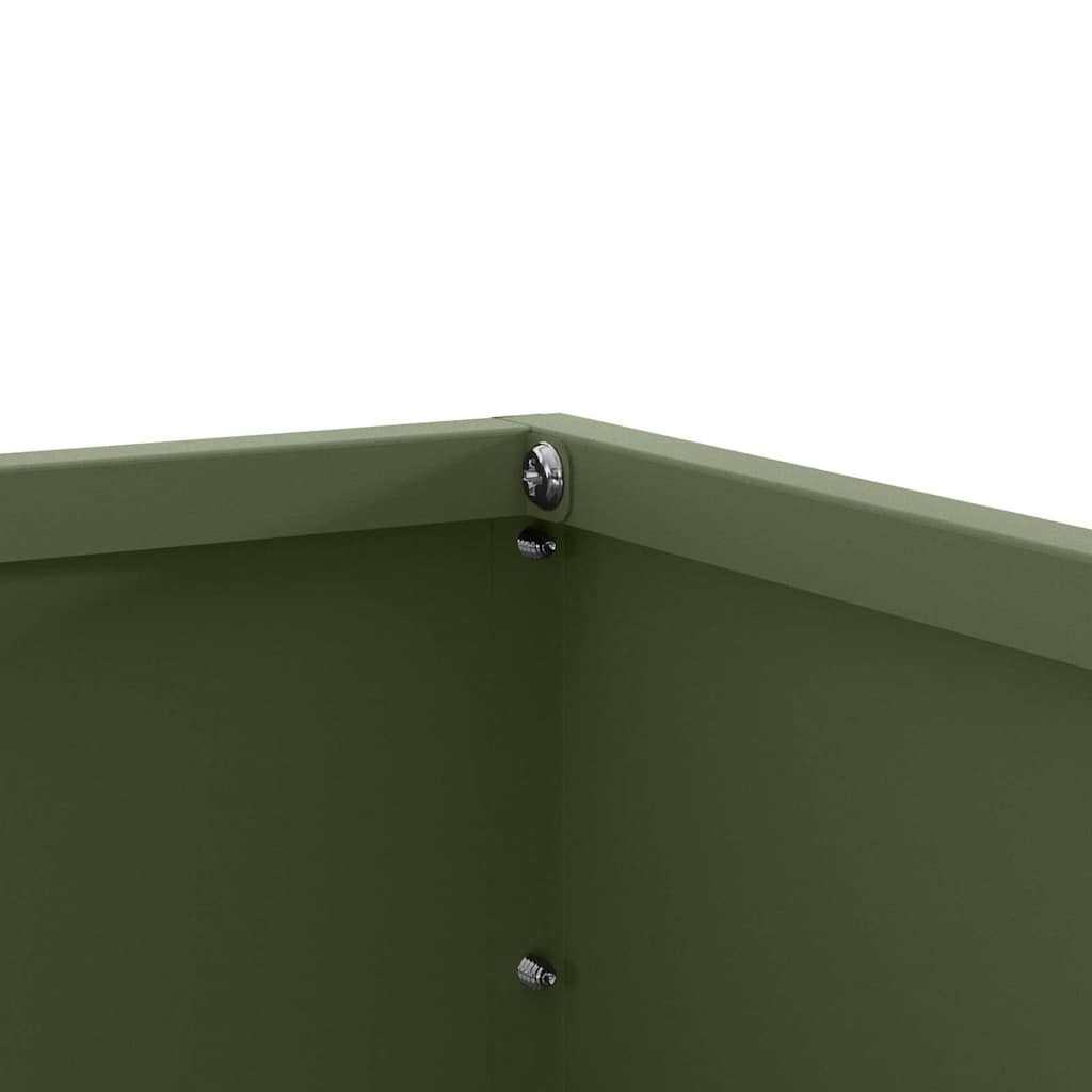 vidaXL Περίγραμμα γκαζόν 6 τμχ. 60 x 60 x 13 εκ Ατσάλι Ελιά Πράσινη