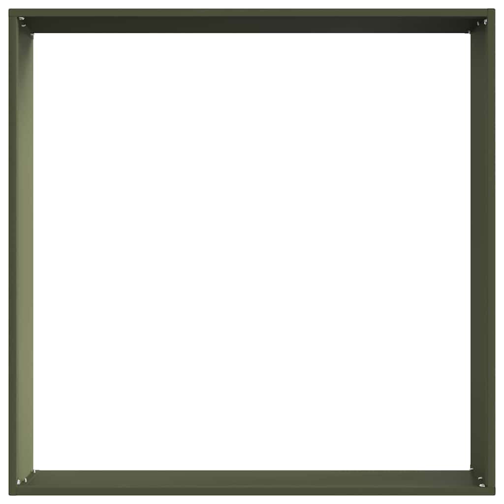 vidaXL Περίγραμμα γκαζόν 6 τμχ. 60 x 60 x 13 εκ Ατσάλι Ελιά Πράσινη