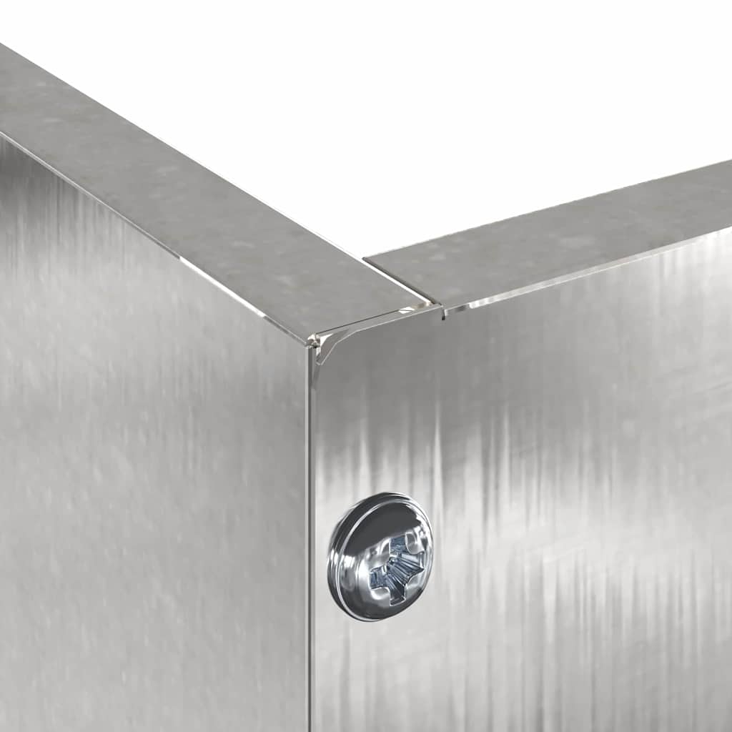 vidaXL Περίγραμμα γκαζόν 6 pcs Ασημί 60 x 60 x 13 εκ Ανοξείδωτο ατσάλι