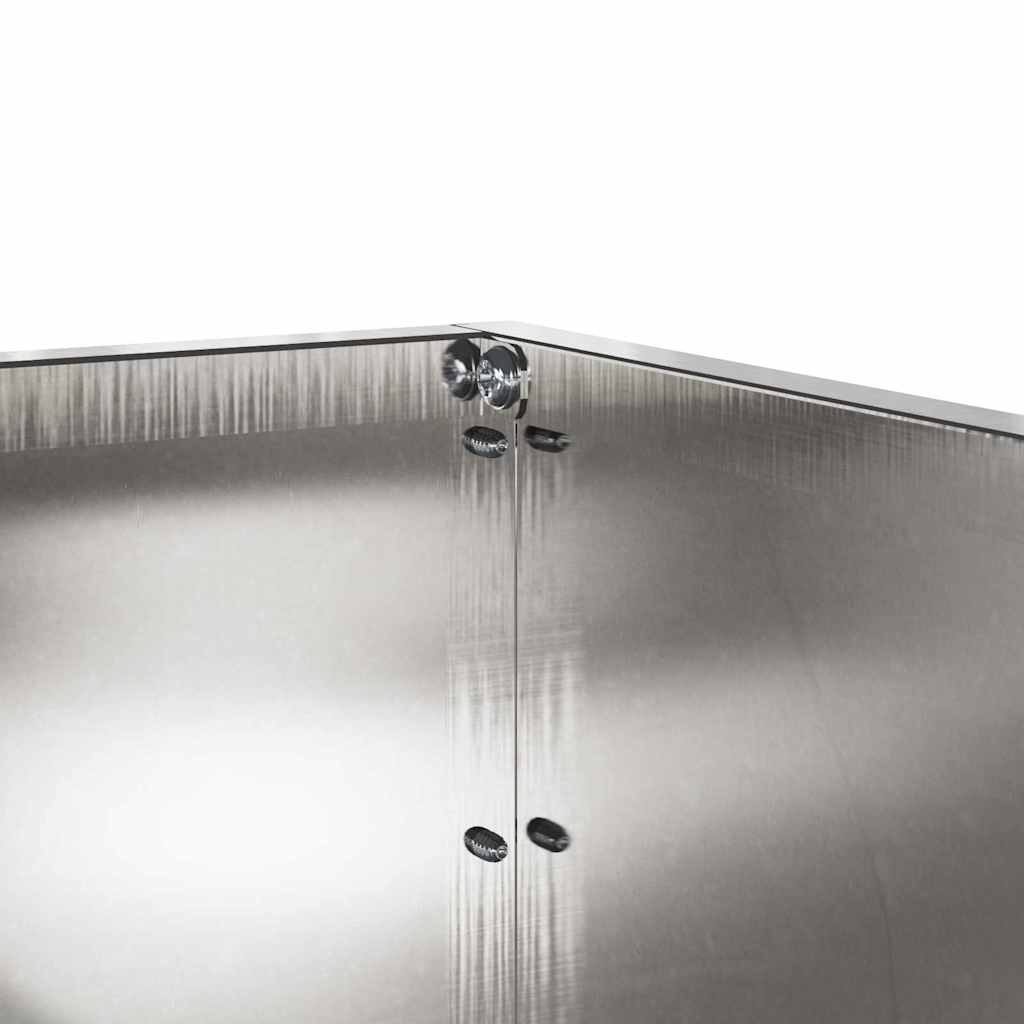 vidaXL Περίγραμμα γκαζόν 6 pcs Ασημί 60 x 60 x 13 εκ Ανοξείδωτο ατσάλι