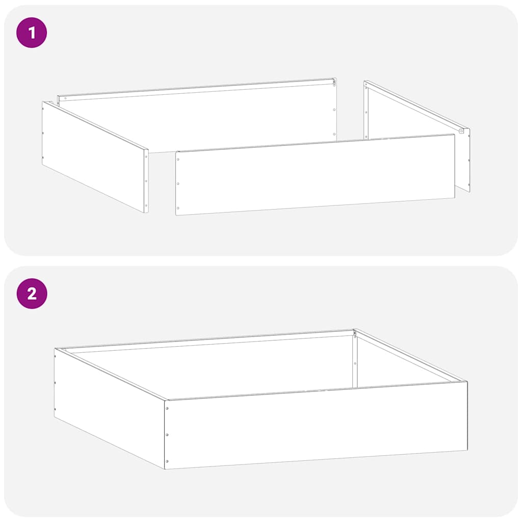 vidaXL Περίγραμμα γκαζόν 6 pcs Ασημί 60 x 60 x 13 εκ Ανοξείδωτο ατσάλι