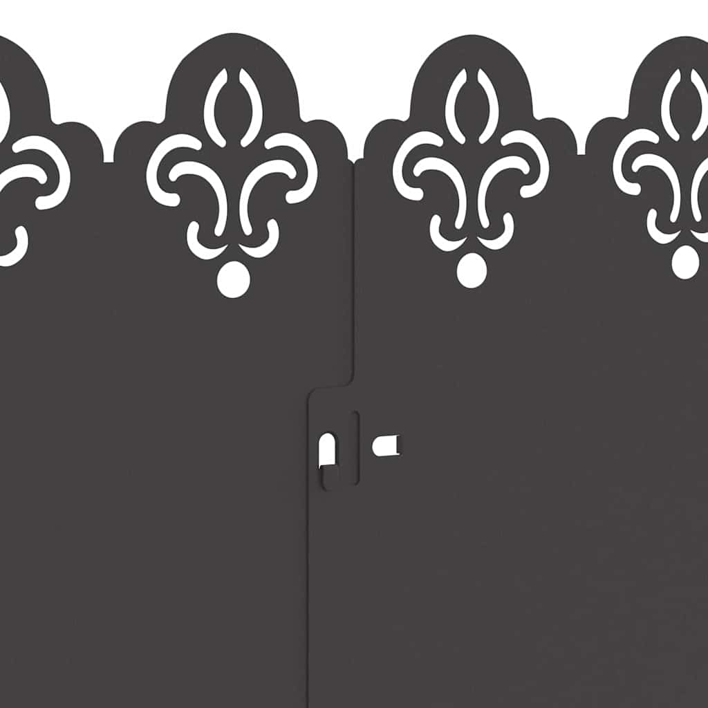 vidaXL Περιγράμματα γκαζόν 30 pcs Μαύρο 103 x 0,05 x 22 εκ Ατσάλι