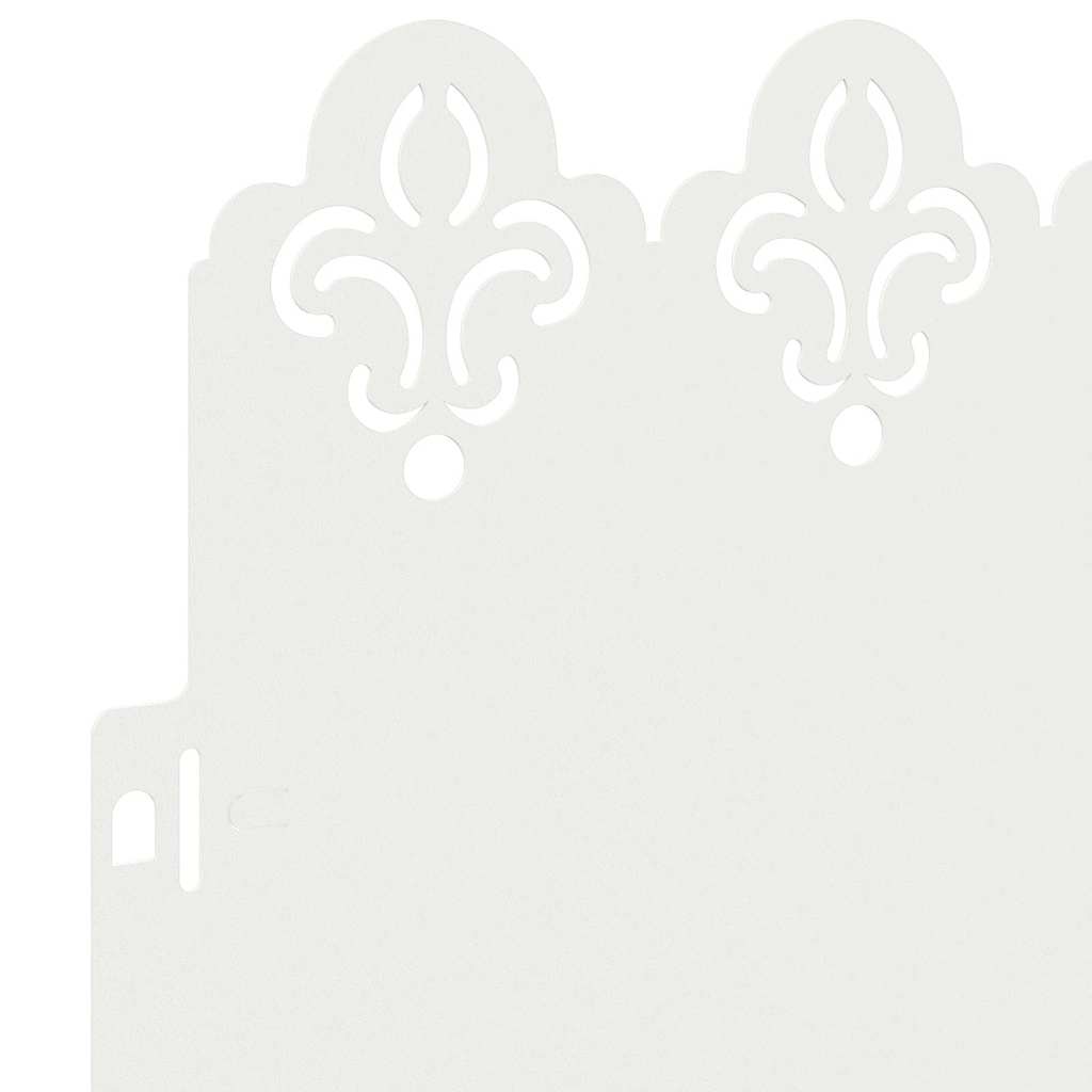 vidaXL Περιγράμματα γκαζόν 10 pcs Λευκό 103 x 0,05 x 22 εκ Ατσάλι