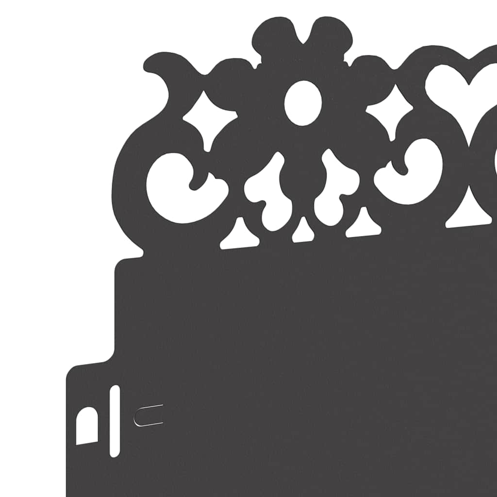 vidaXL Περιγράμματα γκαζόν 30 pcs Μαύρο 103 x 0,05 x 22 εκ Ατσάλι