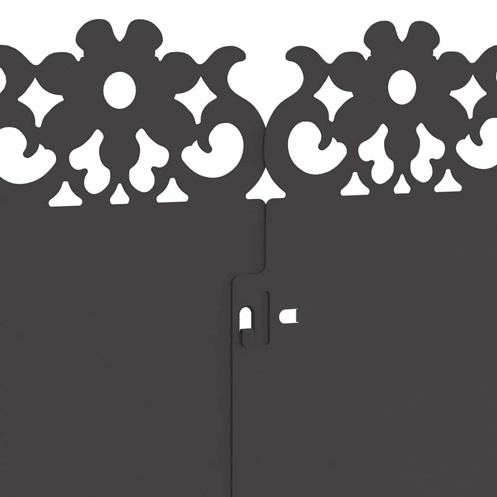 vidaXL Περιγράμματα γκαζόν 30 pcs Μαύρο 103 x 0,05 x 22 εκ Ατσάλι