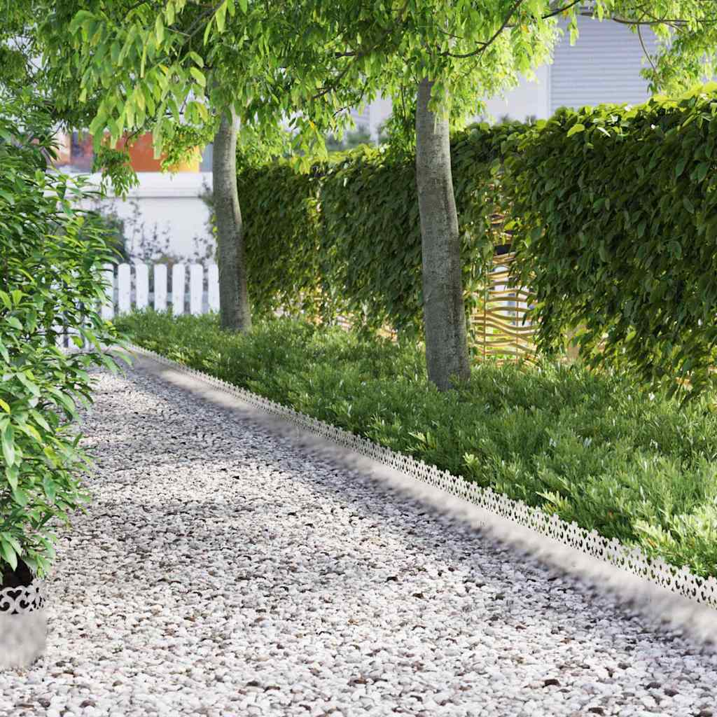 vidaXL Περιγράμματα γκαζόν 20 pcs Ασημί 103 x 0,05 x 22 εκ