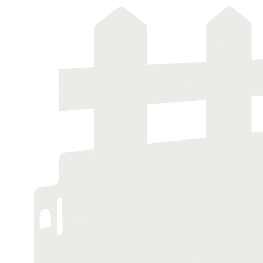 vidaXL Περιγράμματα γκαζόν 10 pcs Λευκό 103 x 0,05 x 22 εκ Ατσάλι