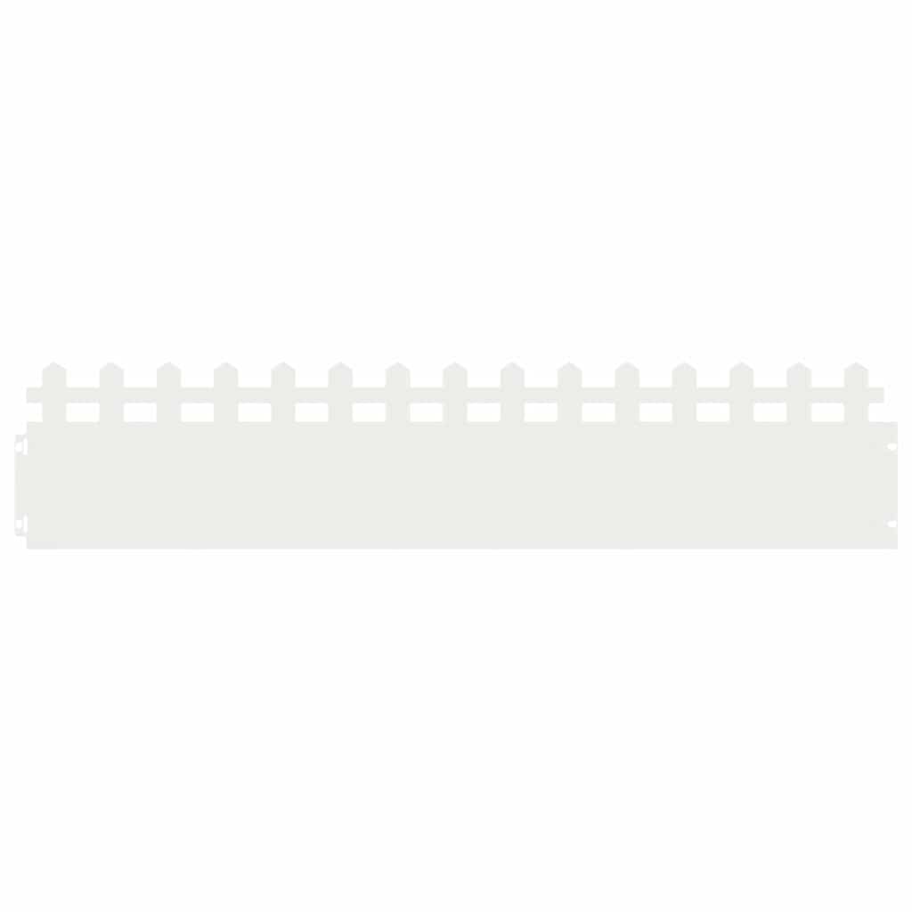 vidaXL Περιγράμματα γκαζόν 20 τμχ. 103 x 0,05 x 22 εκ Ατσάλι Λευκό