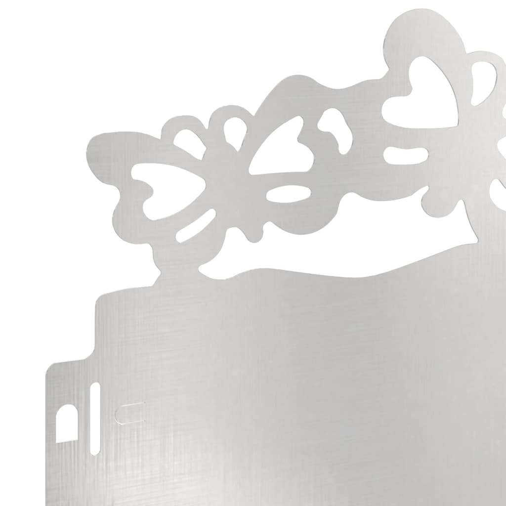 vidaXL Περιγράμματα γκαζόν 20 τμχ. 103 x 0,05 x 22 εκ Ασημί